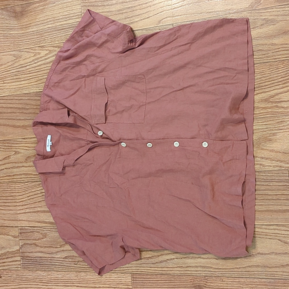 Madewell Rust Button-Up Blouse - image 1